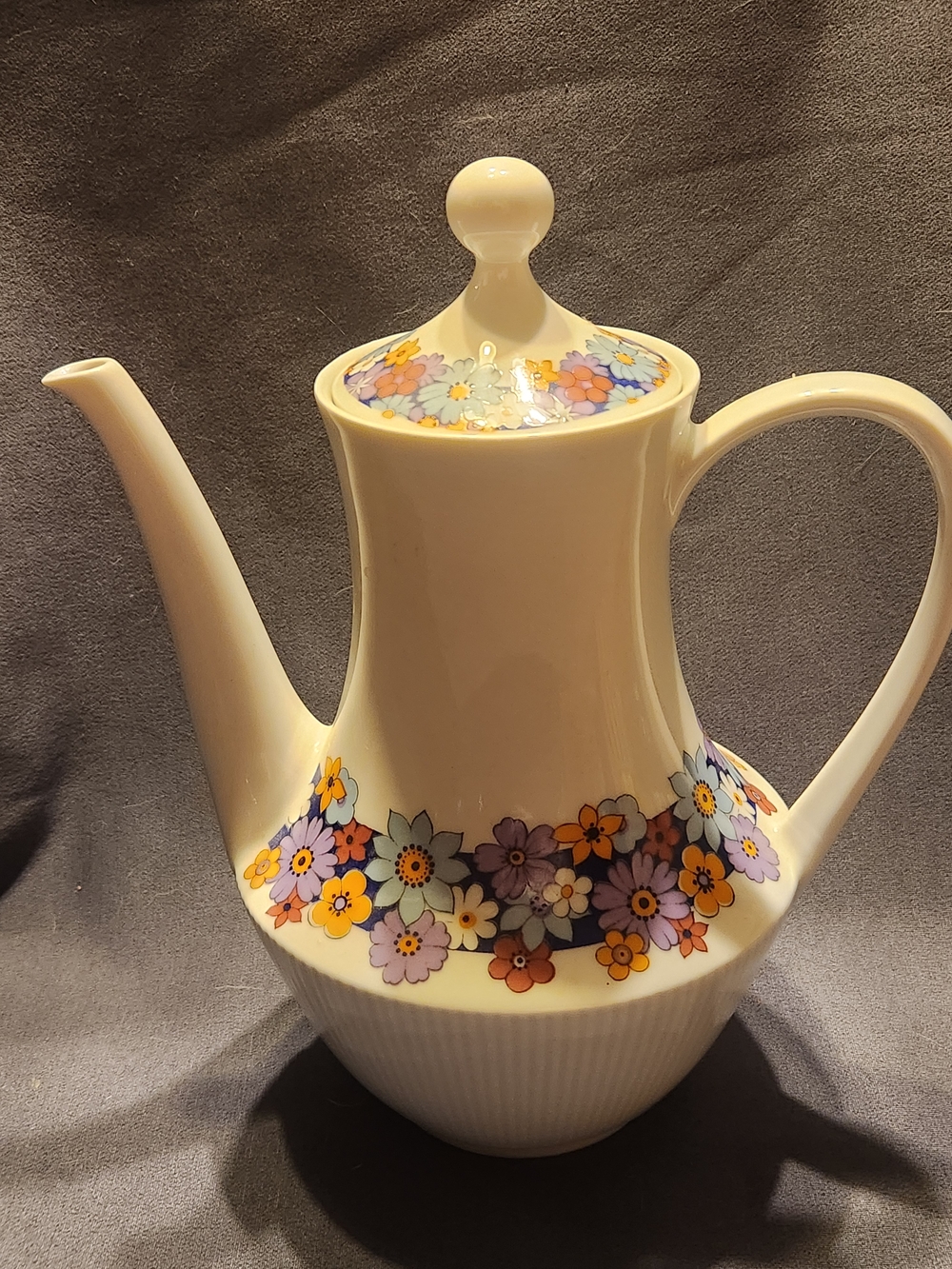 Vintage Mitterteich Bavaria Floral Teapot MCM
